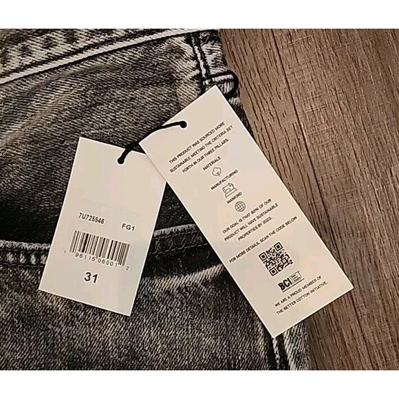 NWT Seven For All Mankind Women’s Sz 31 The Easy James Jean Shorts Grey Bermuda - Picture 6 of 14